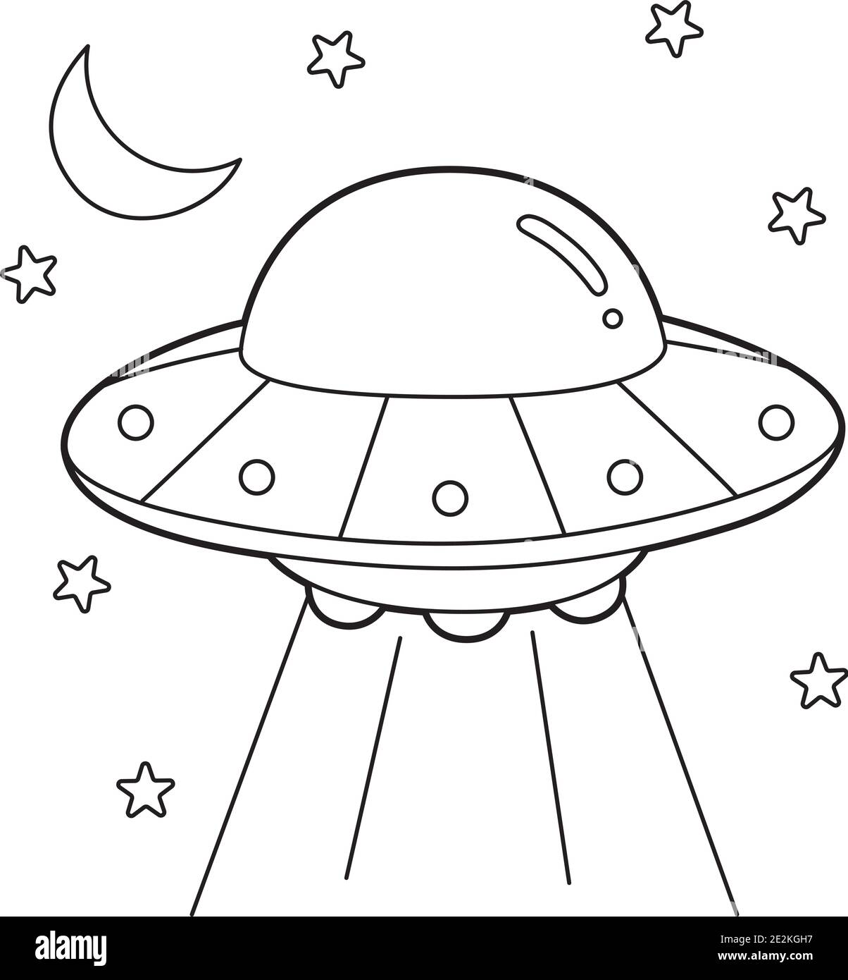 Ufo Coloring Page - Ufo Desenho Nave Espacial - Free Transparent PNG  Clipart Images Download