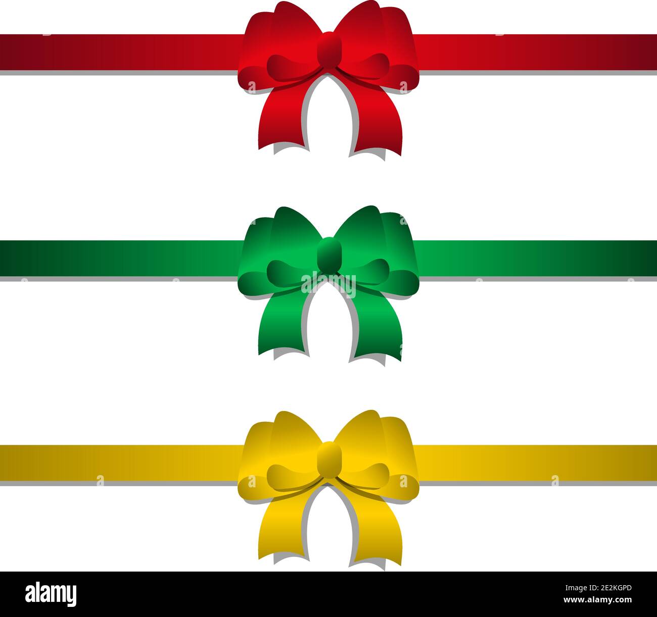 Holiday ribbon and bow Stock Vector