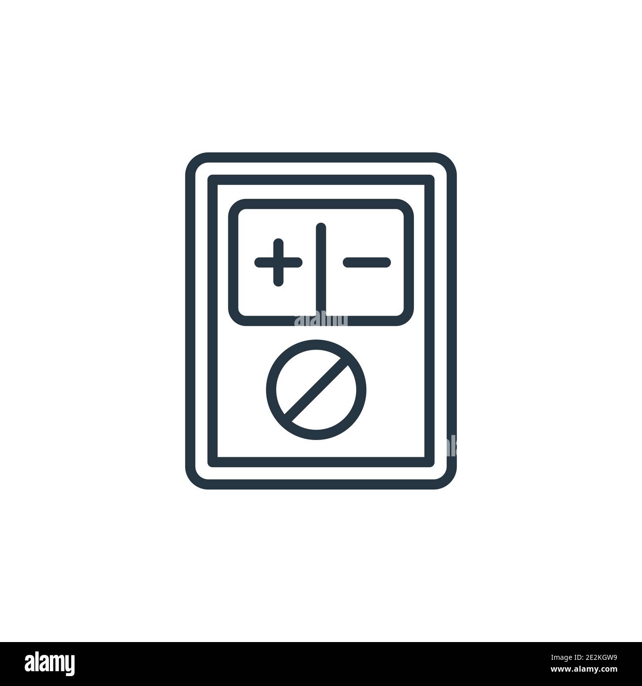 Voltmeter outline vector icon. Thin line black voltmeter icon, flat vector simple element illustration from editable electrian connections concept iso Stock Vector