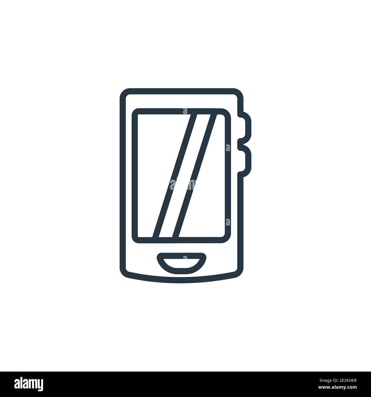 Phones outline vector icon. Thin line black phones icon, flat vector