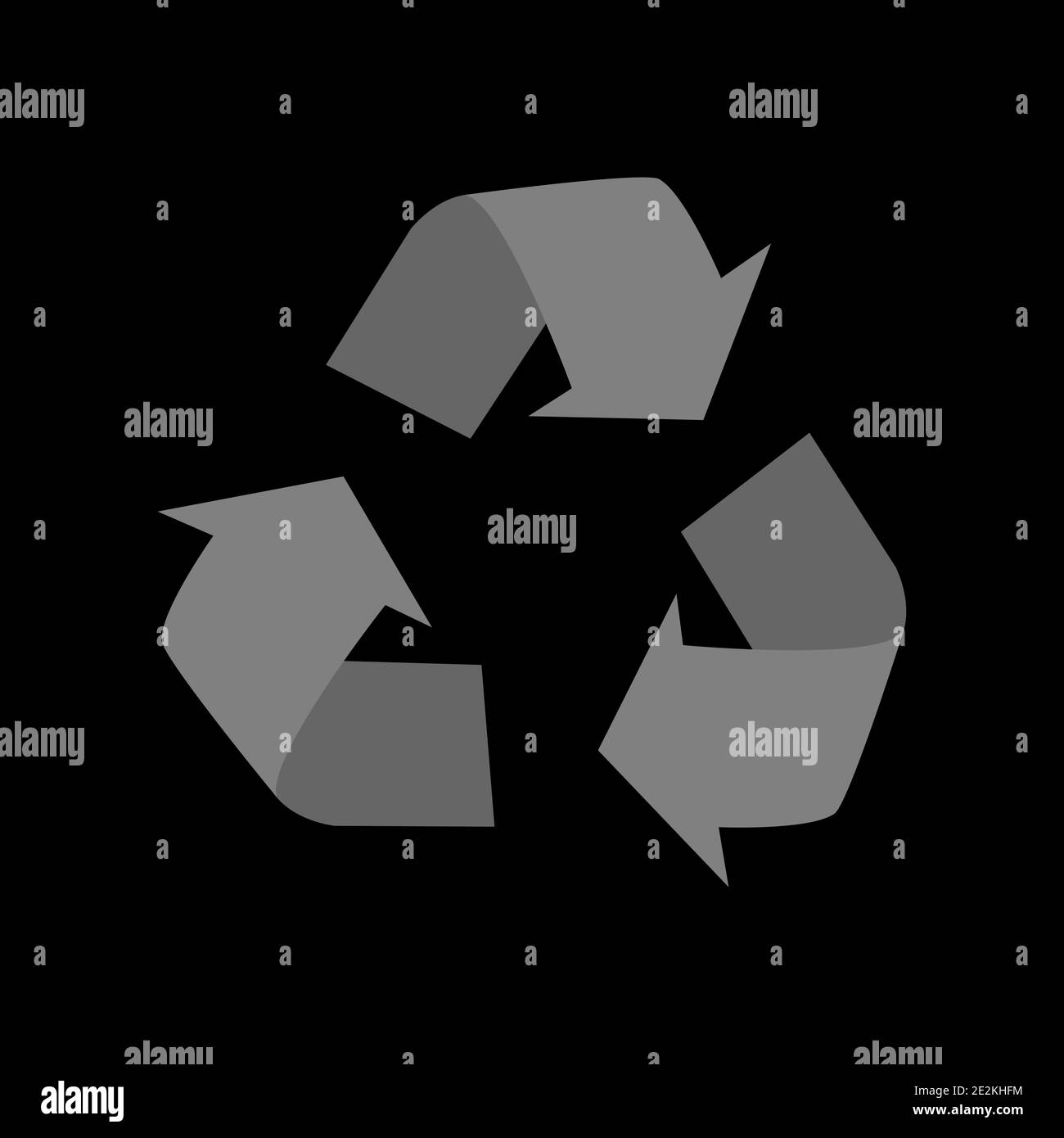 Recycle icon isolated on black background. Vector illustration Stock ...