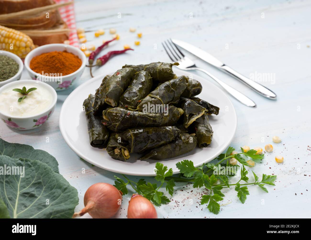 Cabbage Rolls. Turkey hometown. Black Sea region food culture Stock