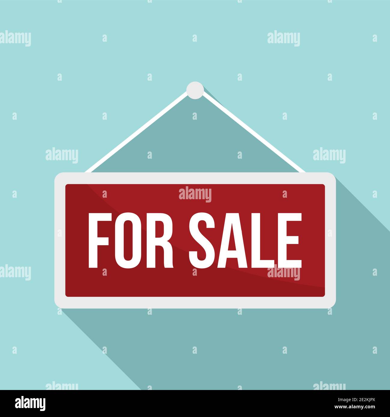 For sale house icon, flat style Stock Vector