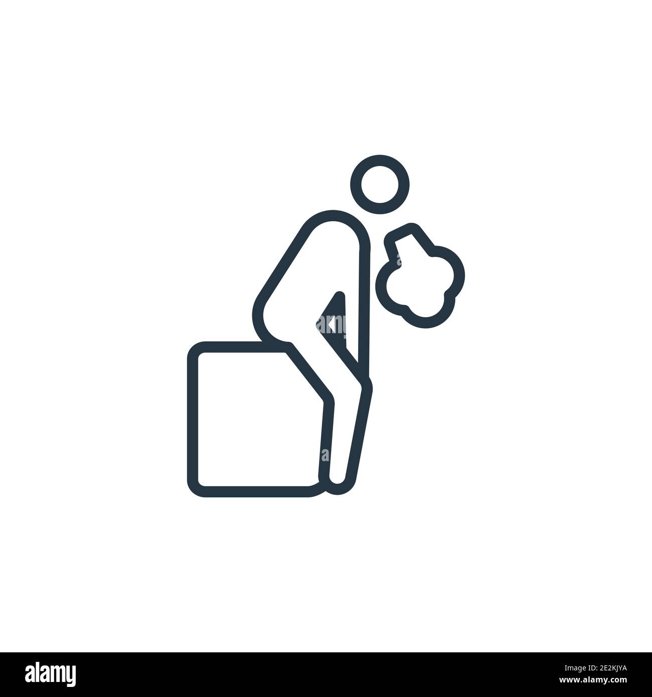 Drained human outline vector icon. Thin line black drained human icon ...