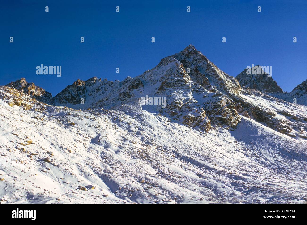 Snow capped mountains Hindu Kush Central Afghanistan Stock Photo