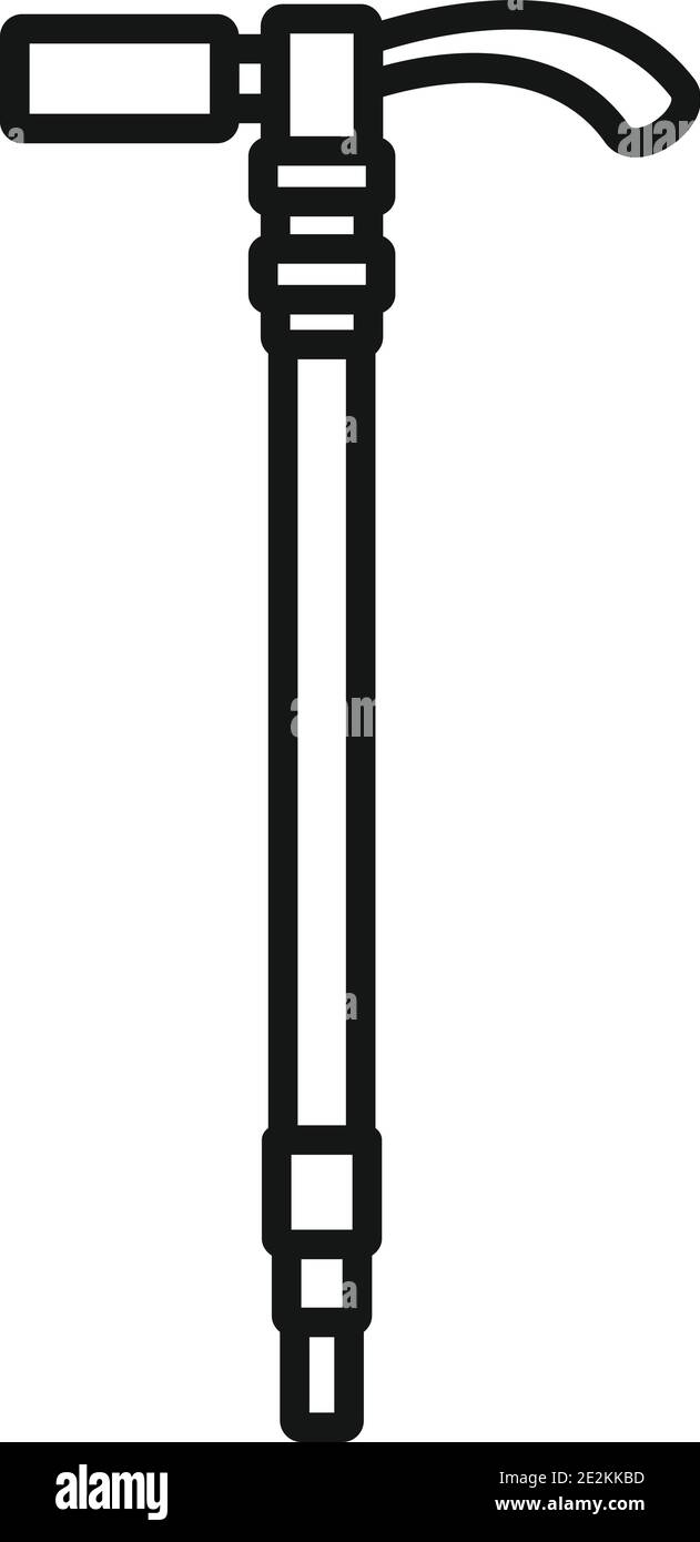 Industrial climber axe icon, outline style Stock Vector