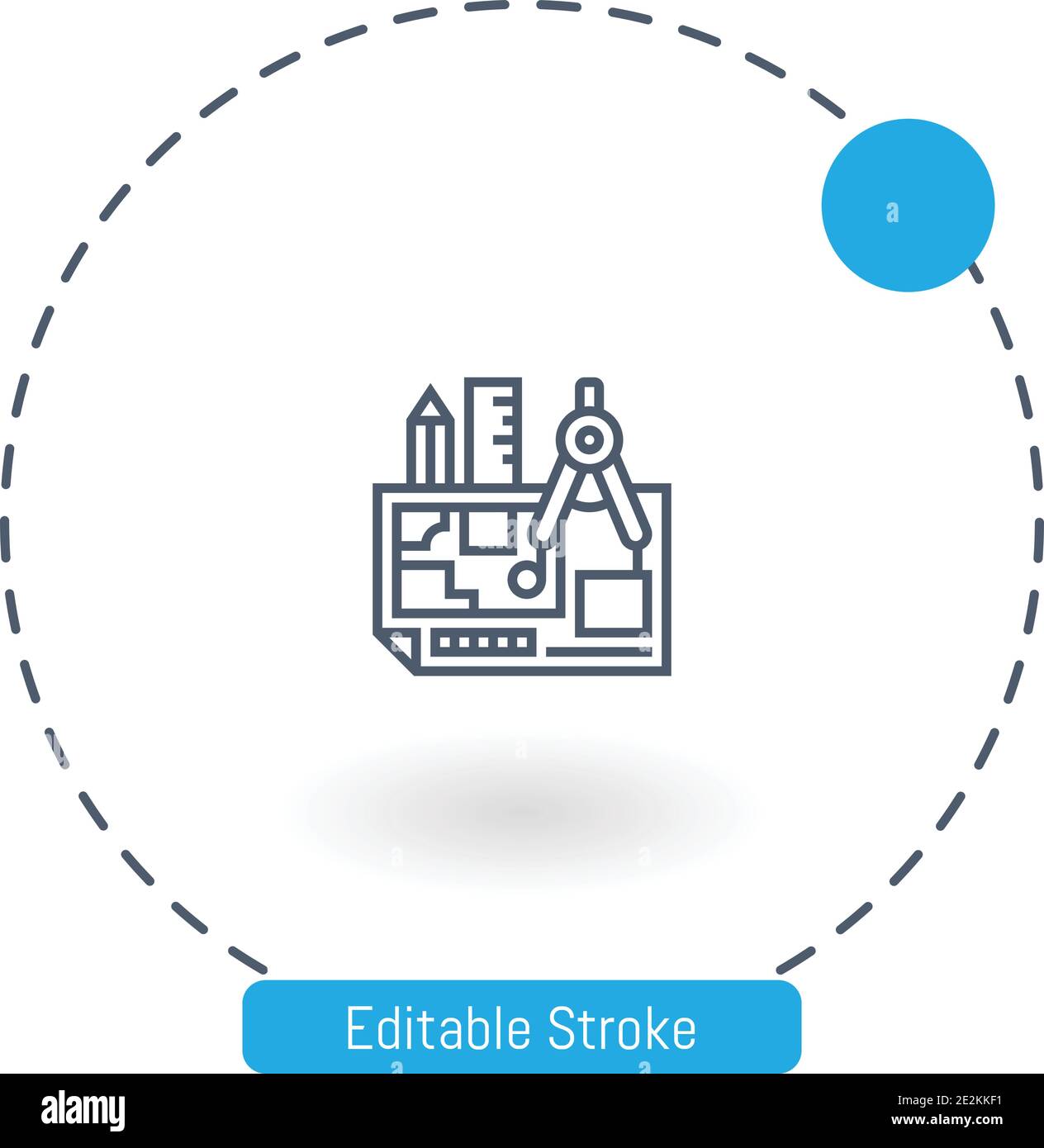 model vector icon editable stroke outline icons for web and mobile Stock Vector