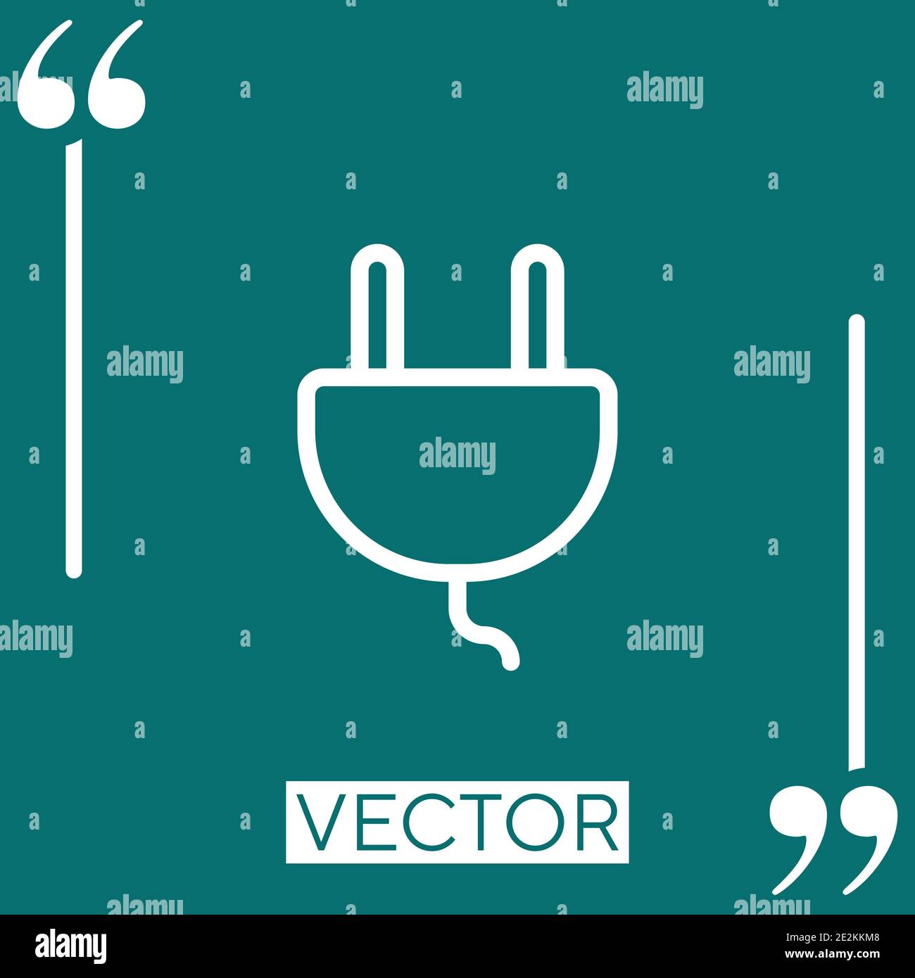 cable vector icon Linear icon. Editable stroke line Stock Vector