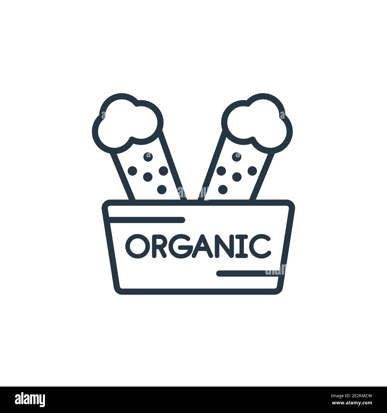 Organic food outline vector icon. Thin line black organic food icon ...