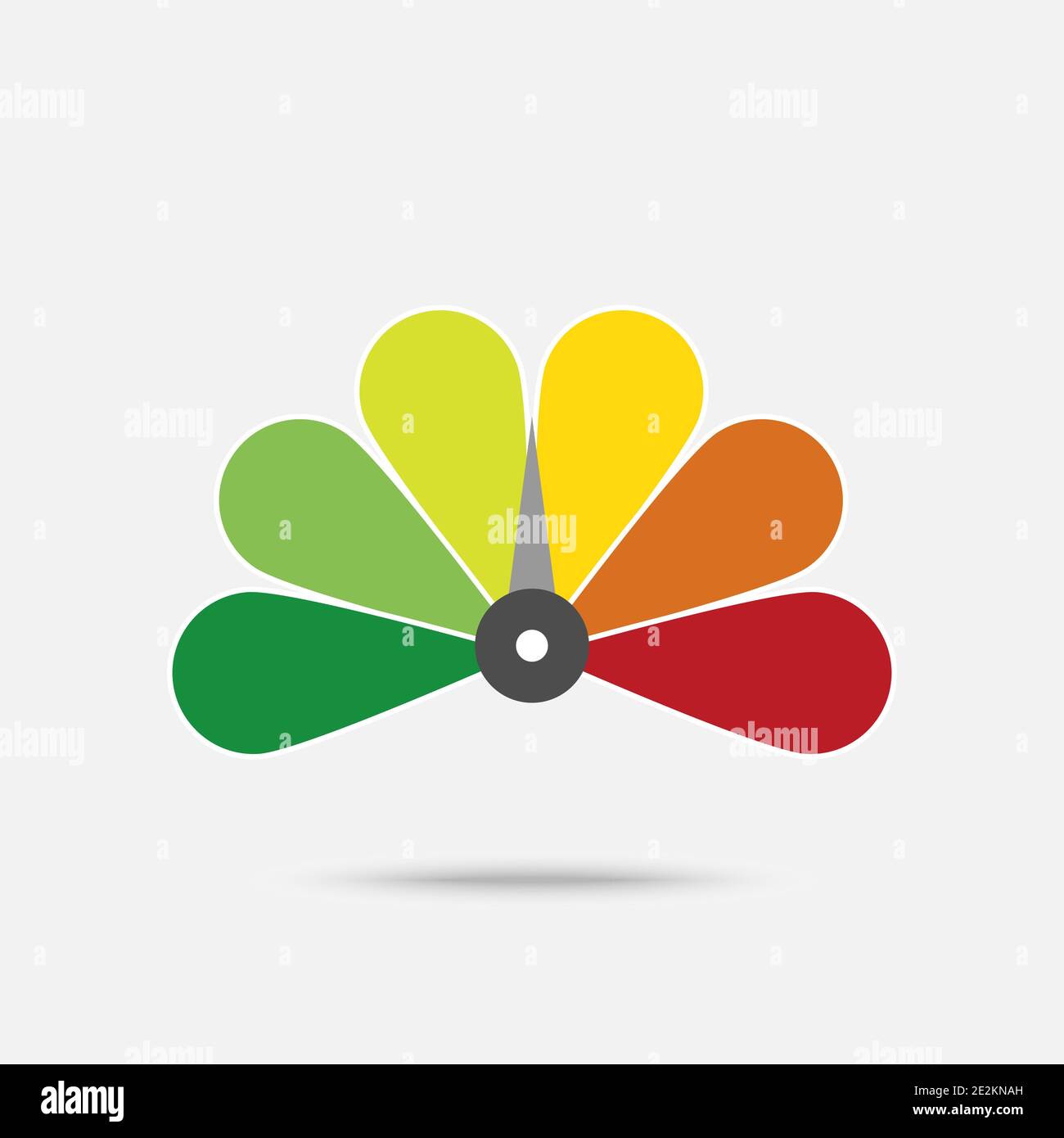 Speedometer. Speedometer vector icon on gray background. Colorful Info-graphic Stock Vector