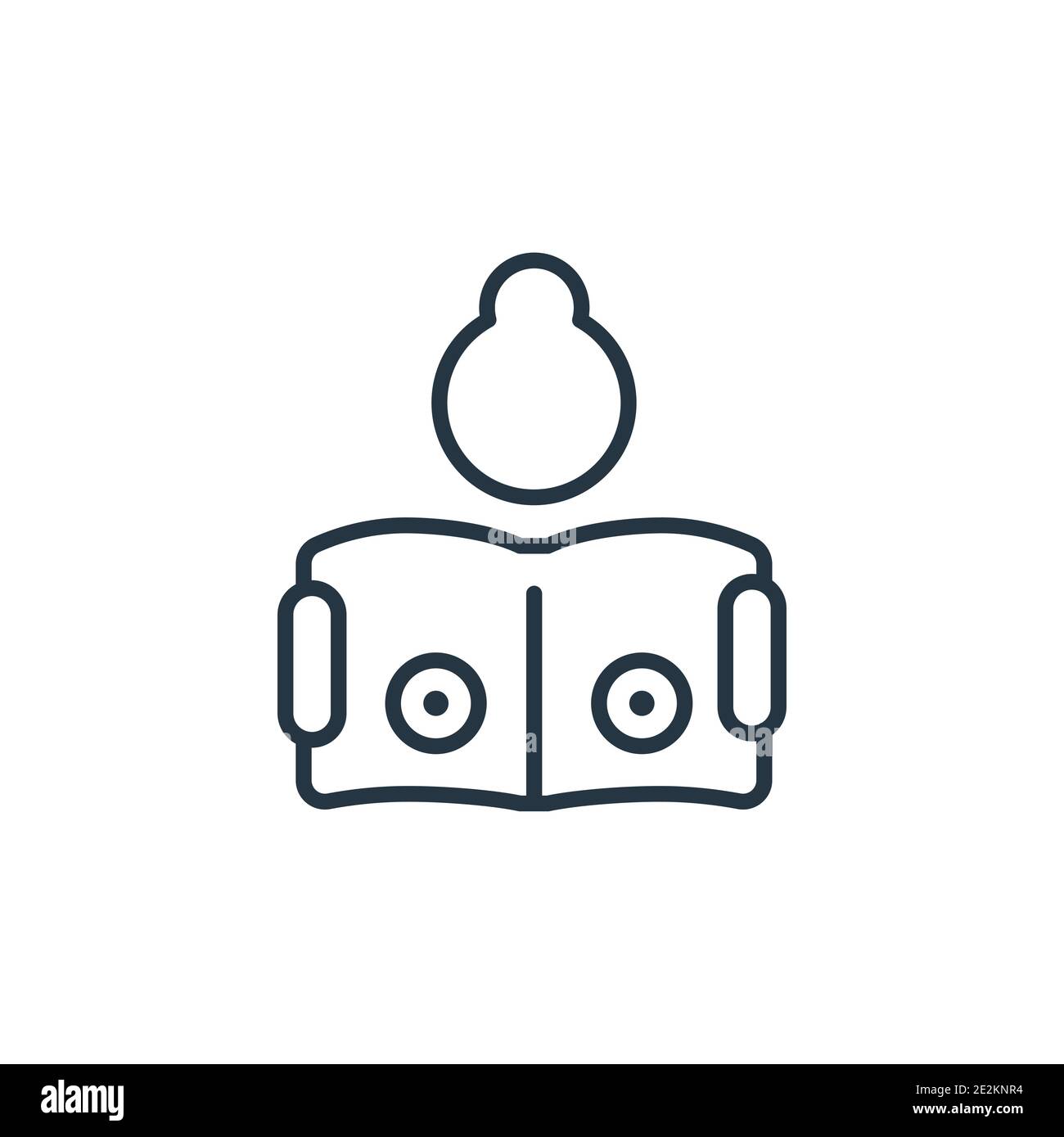 Study outline vector icon. Thin line black study icon, flat vector simple element illustration from editable education concept isolated on white backg Stock Vector