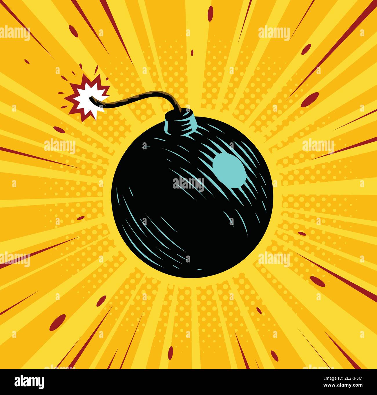 Boom bomb blast comic pop art retro style. destruction Stock Vector