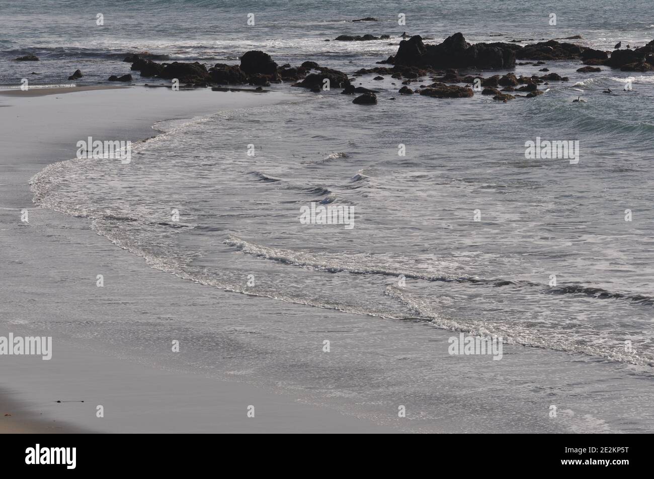 Beach along Highway 1 on the California Coastline Stock Photo