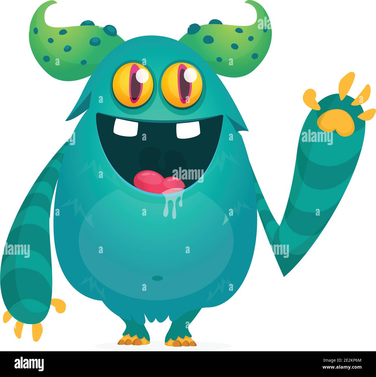 Funny cartoon monster. Vector illustration Stock Vector Image & Art - Alamy
