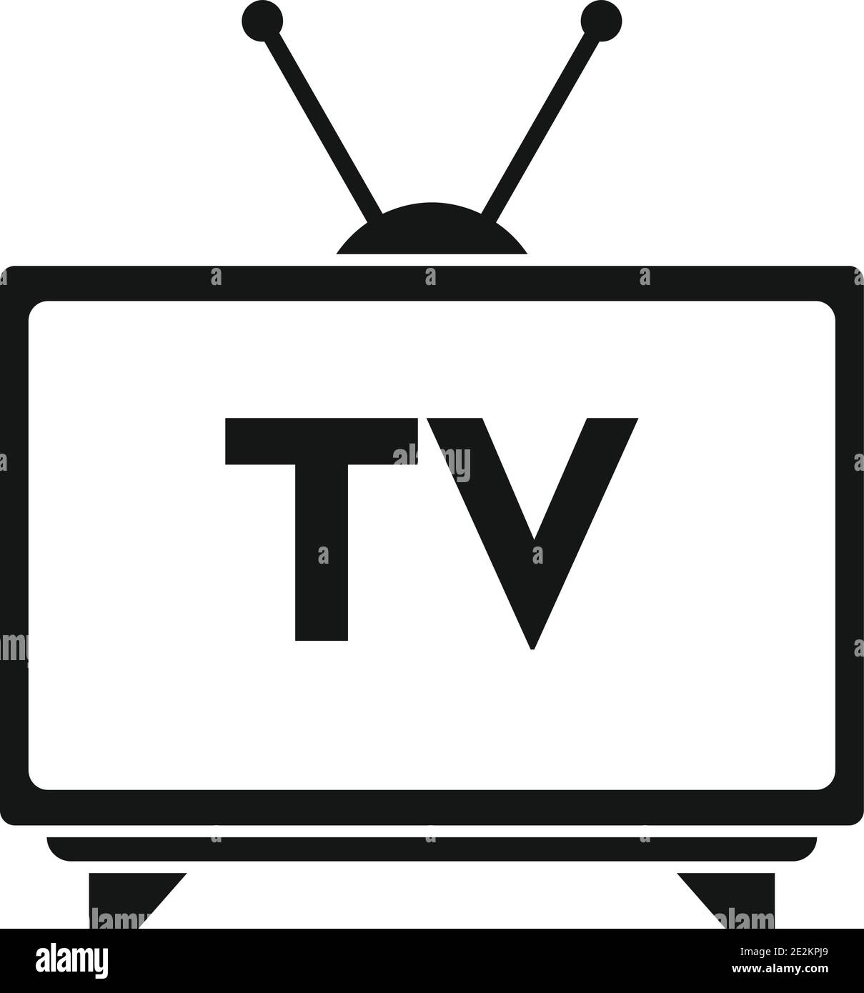 House public tv set icon, simple style Stock Vector