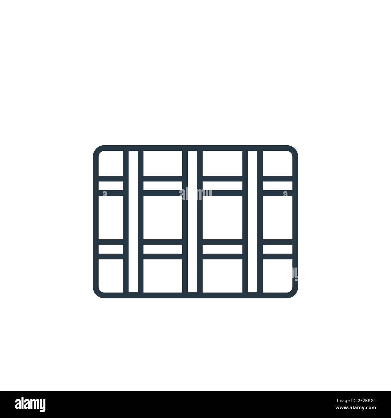 Screen grid outline vector icon. Thin line black screen grid icon, flat ...