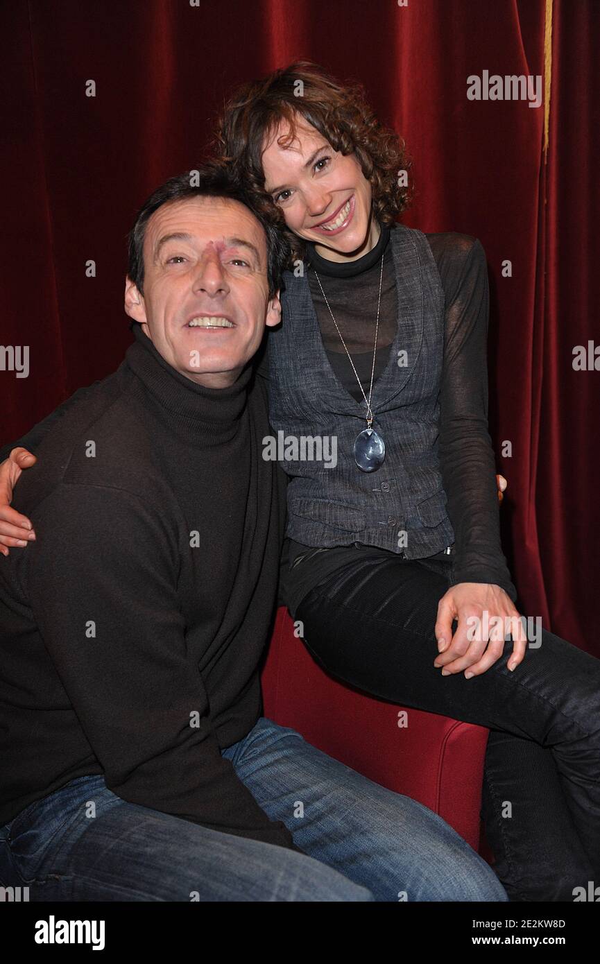 Jean-Luc Reichmann and Delphine Riviere attending the press conference ...