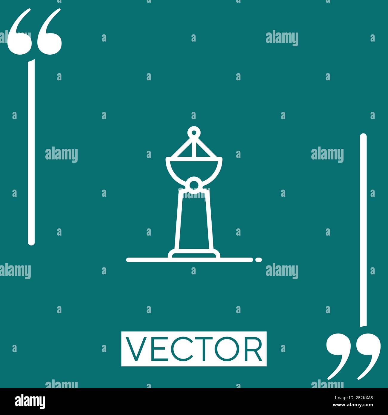 radar vector icon Linear icon. Editable stroke line Stock Vector