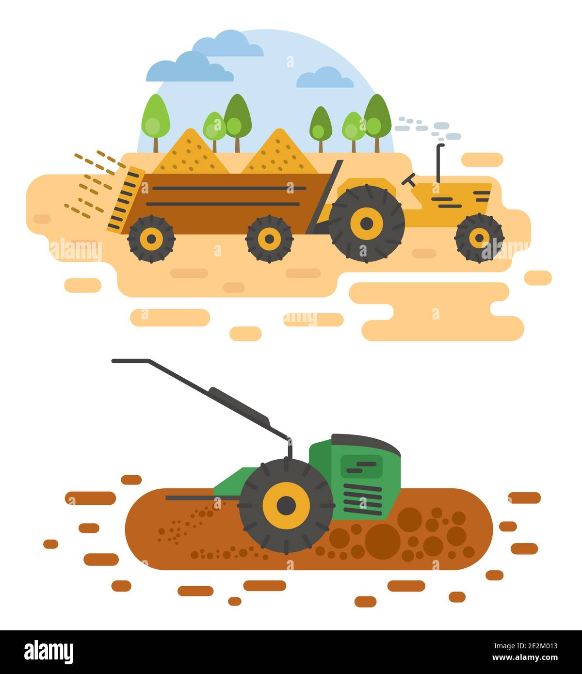 Round bale silage Stock Vector Images - Alamy