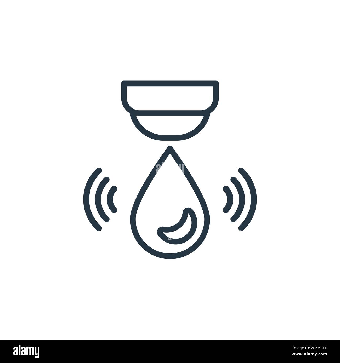 Water sensor outline vector icon. Thin line black water sensor icon, flat vector simple element illustration from editable general concept isolated st Stock Vector