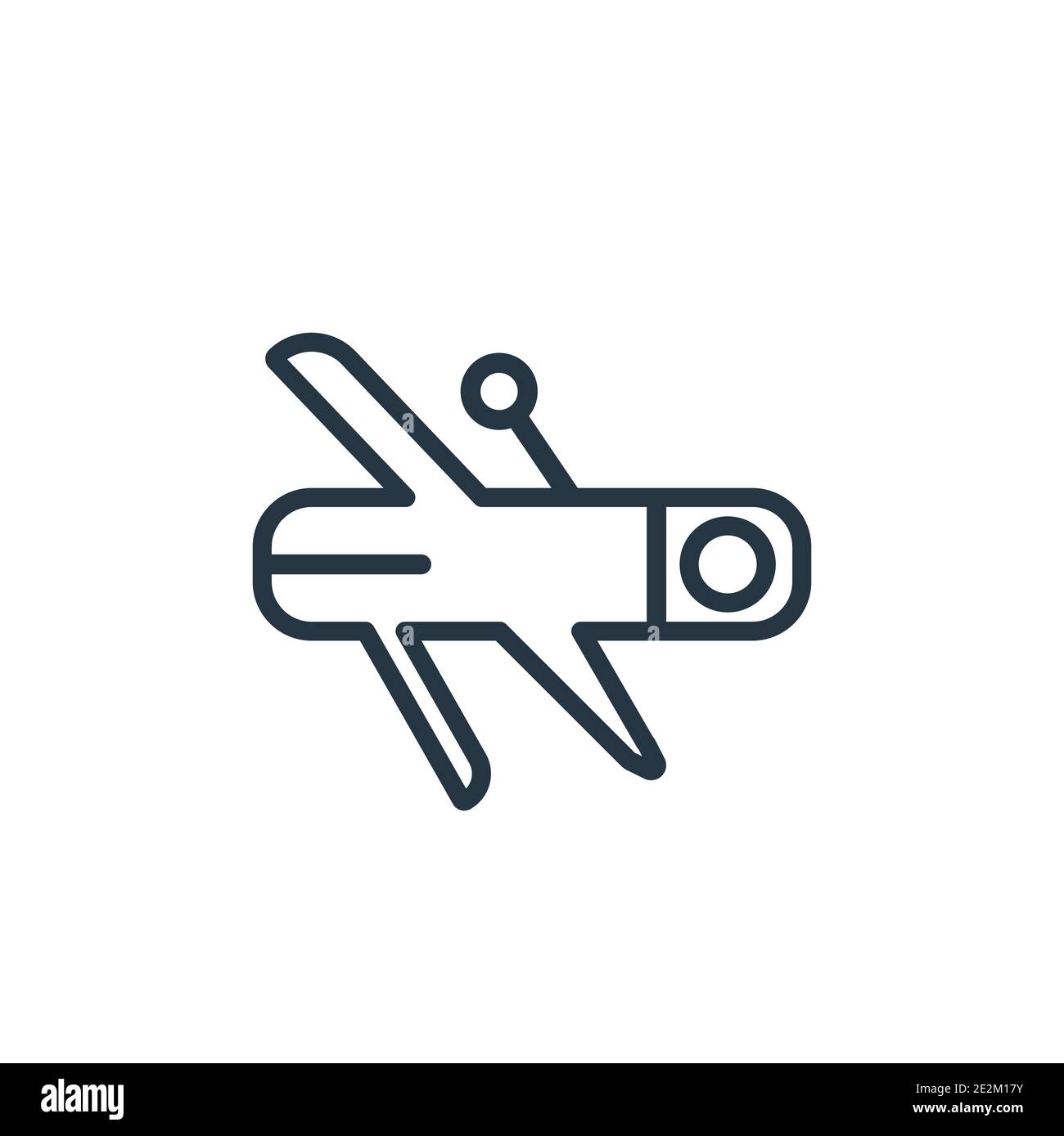Multitool outline vector icon. Thin line black multitool icon, flat ...