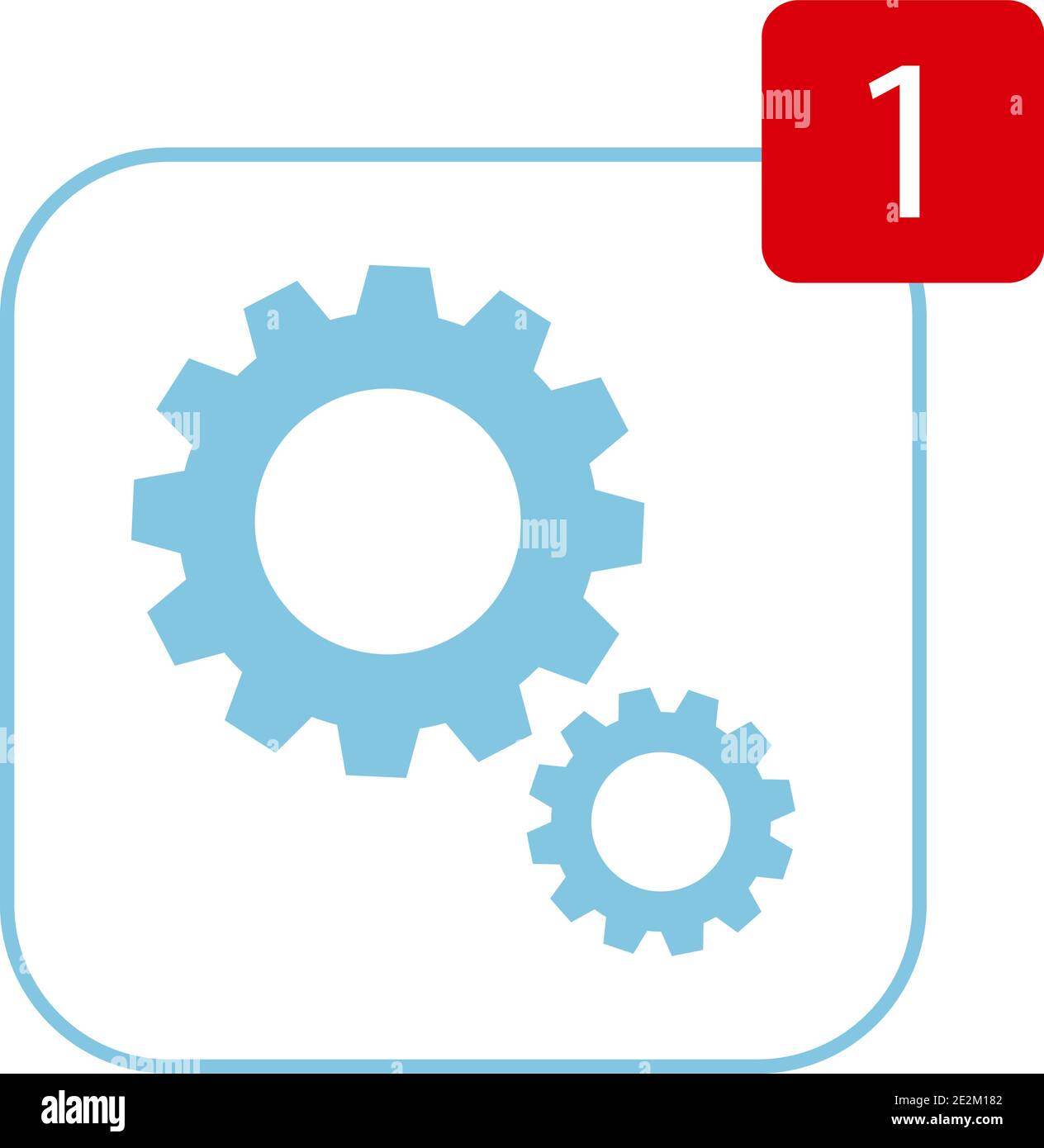 Update icon concept in flat style on blue background. Eps10 Stock Vector