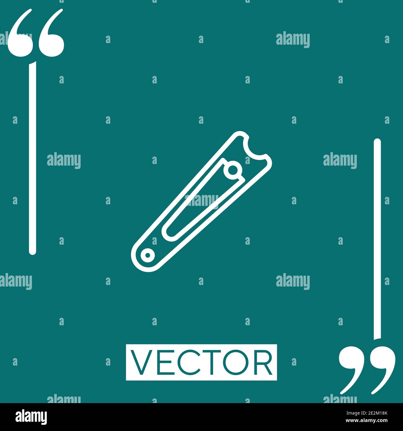 nail clippers vector icon Linear icon. Editable stroke line Stock Vector