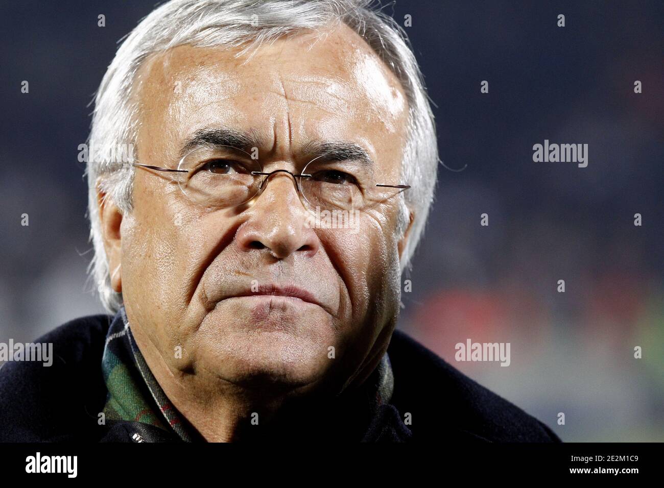 Olympique de Marseille's President Jean-Claude Dassier during the French  First League Soccer match, Girondins de Bordeaux vs Olympique de Marseille  at Chaban-Delmas Stadium in Bordeaux, France on January 17, 2010. The match