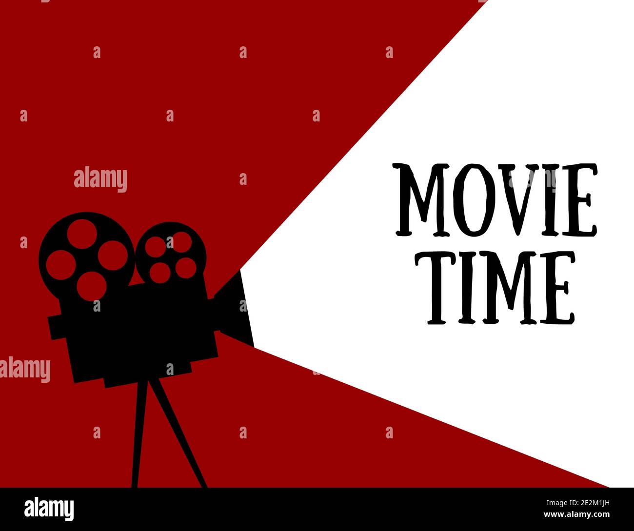 Movie time. Camera icon with text Movie Time. Flat style. Eps10 Stock  Vector Image & Art - Alamy