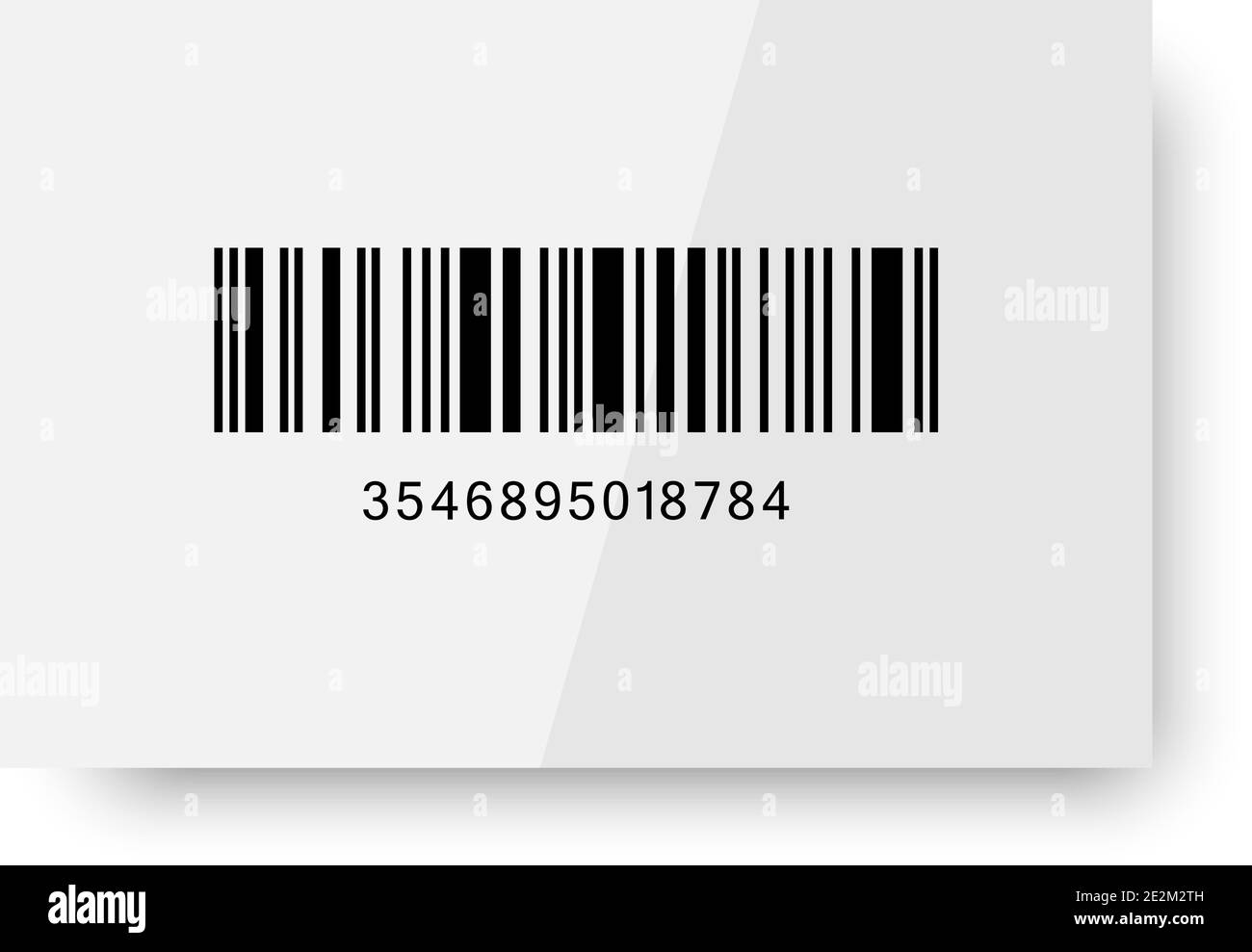 Realistic Bar code icon isolated on blank background with shadow. Eps10 Stock Vector