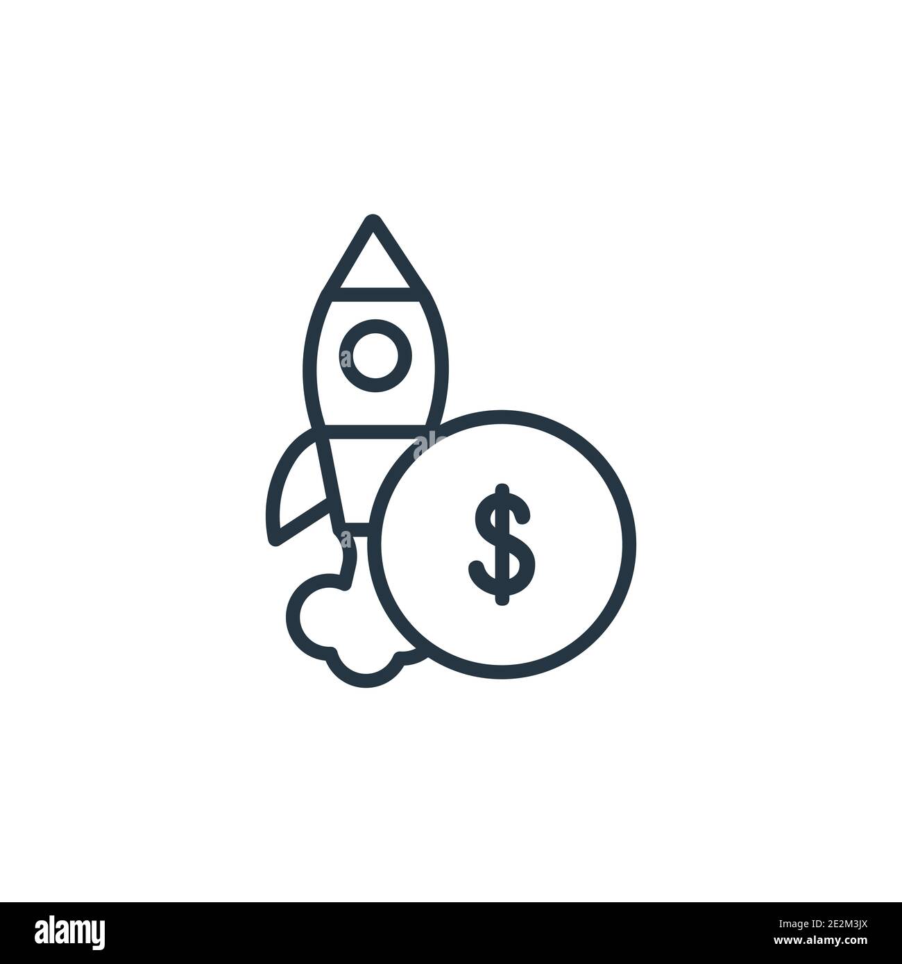 Startup outline vector icon. Thin line black startup icon, flat vector ...