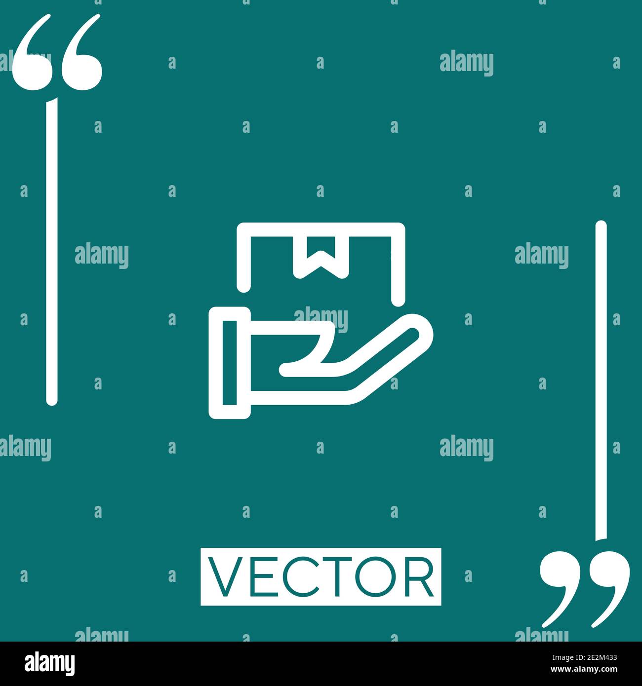 box vector icon Linear icon. Editable stroked line Stock Vector