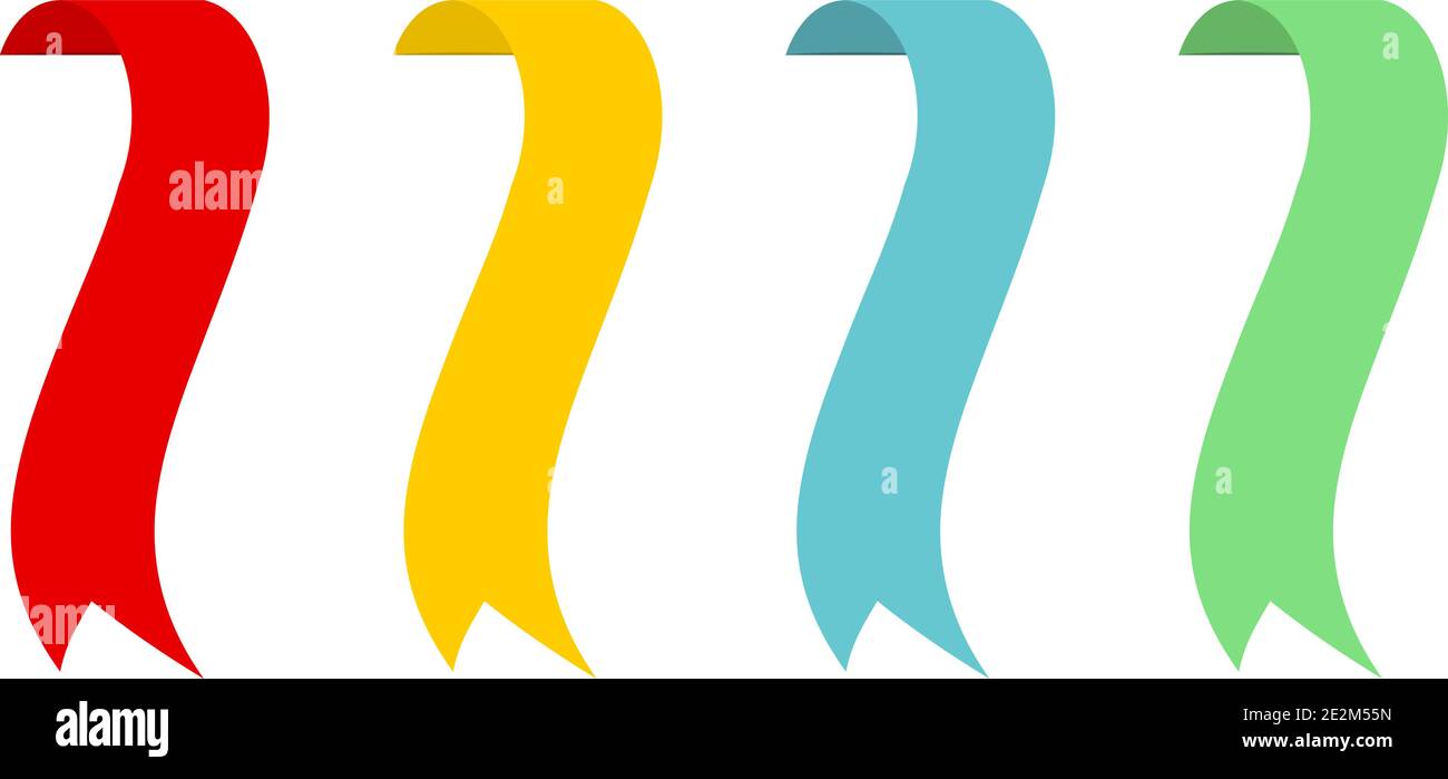 Set of vector banner ribbons in flat style Stock Vector Image & Art - Alamy