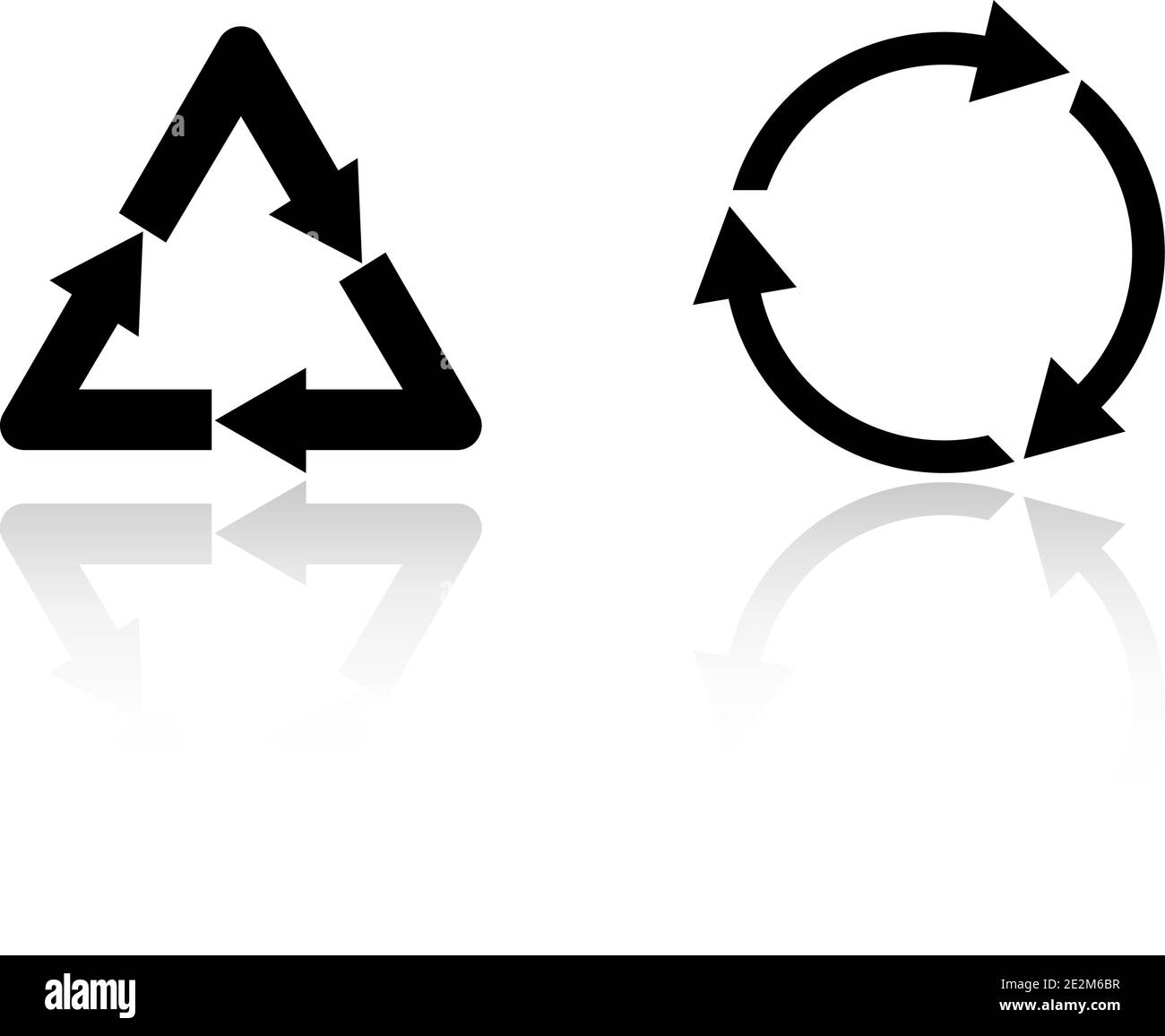 Set of black arrows. recycle icons in flat style. eps 10 Stock Vector ...