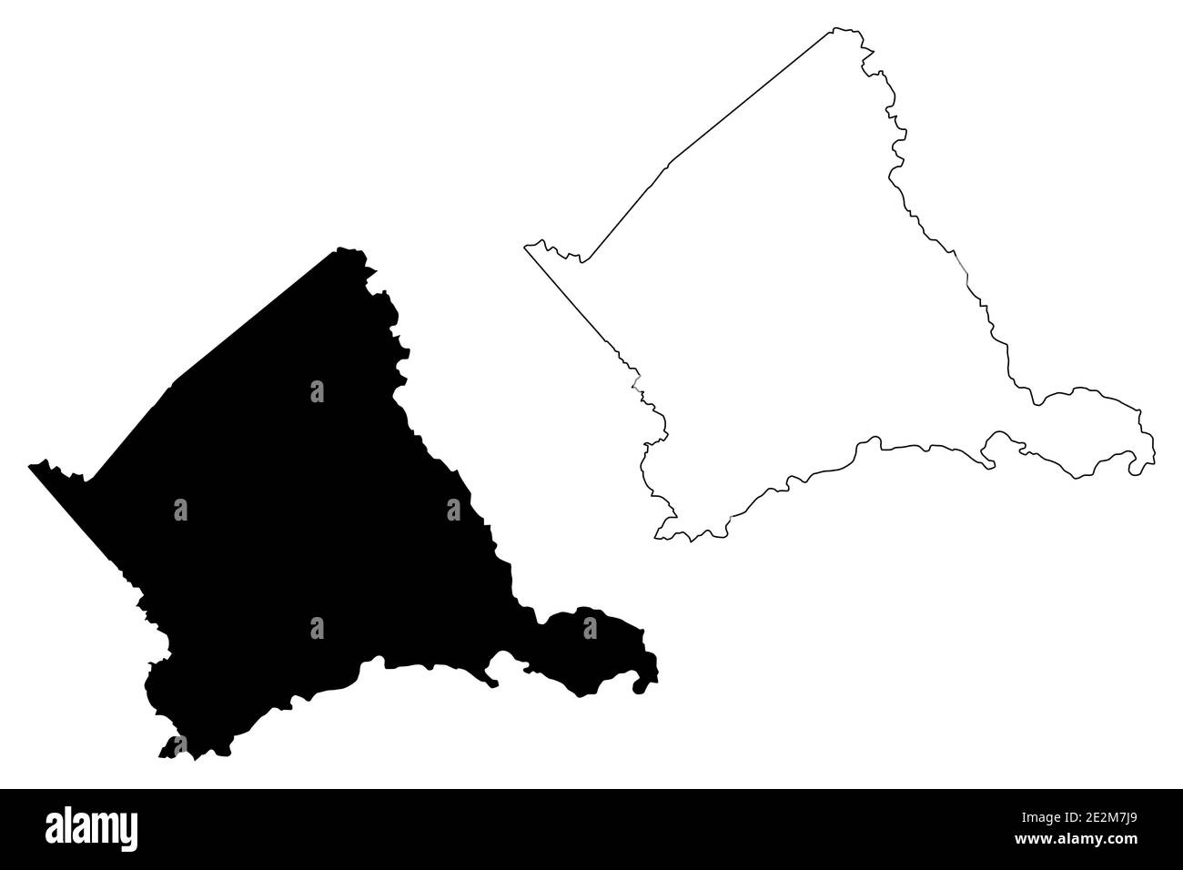 Culpeper vector outline map Black and White Stock Photos & Images - Alamy