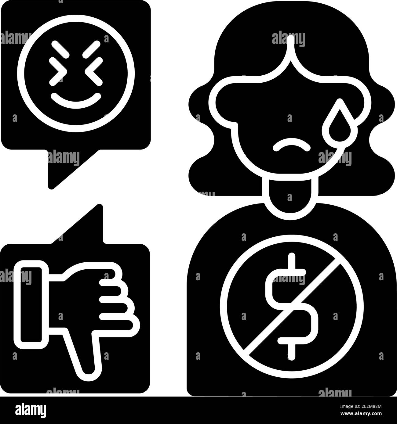 Financial cyberbullying black glyph icon Stock Vector Image & Art - Alamy