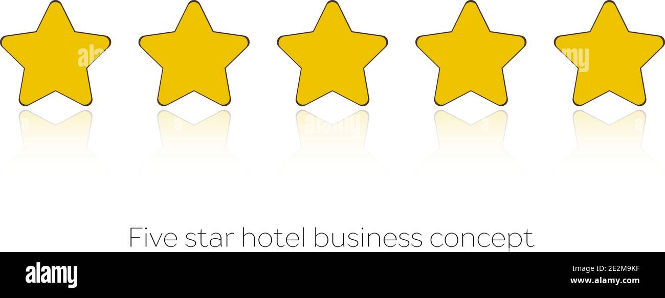 Five star hotel business concept. Vector icon Stock Vector