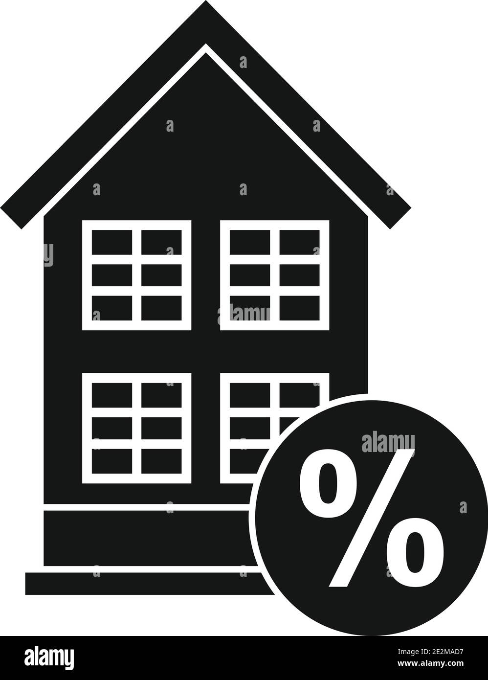 Realtor percent house buy icon, simple style Stock Vector Image & Art