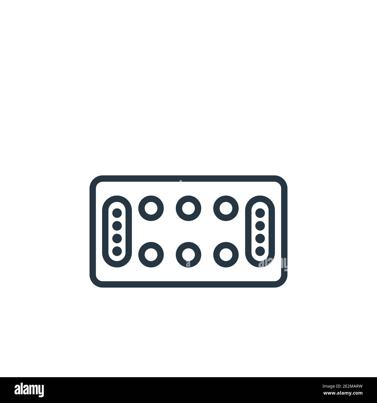 Mancala outline vector icon. Thin line black mancala icon, flat vector simple element illustration from editable entertainment concept isolated stroke Stock Vector