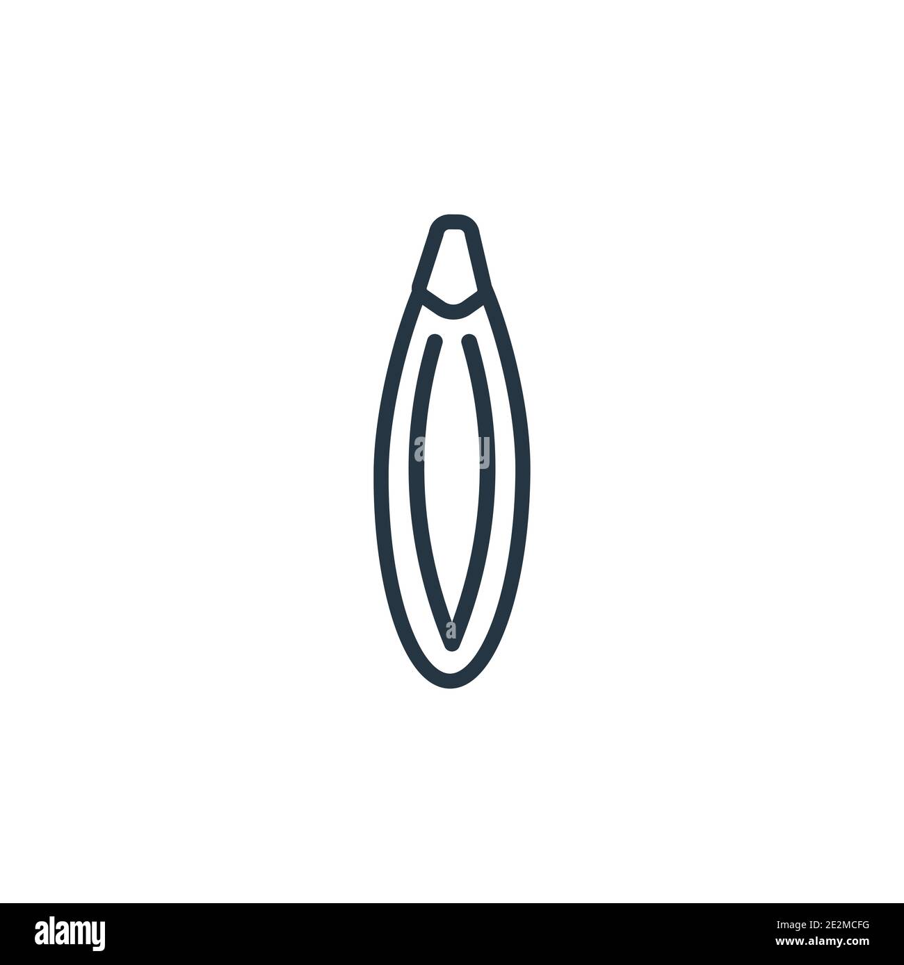 Courgette outline vector icon. Thin line black courgette icon, flat ...