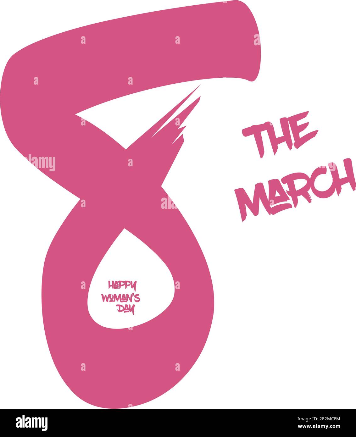 8 March. Women's day design. Vector illustration. Eps10 Stock Vector