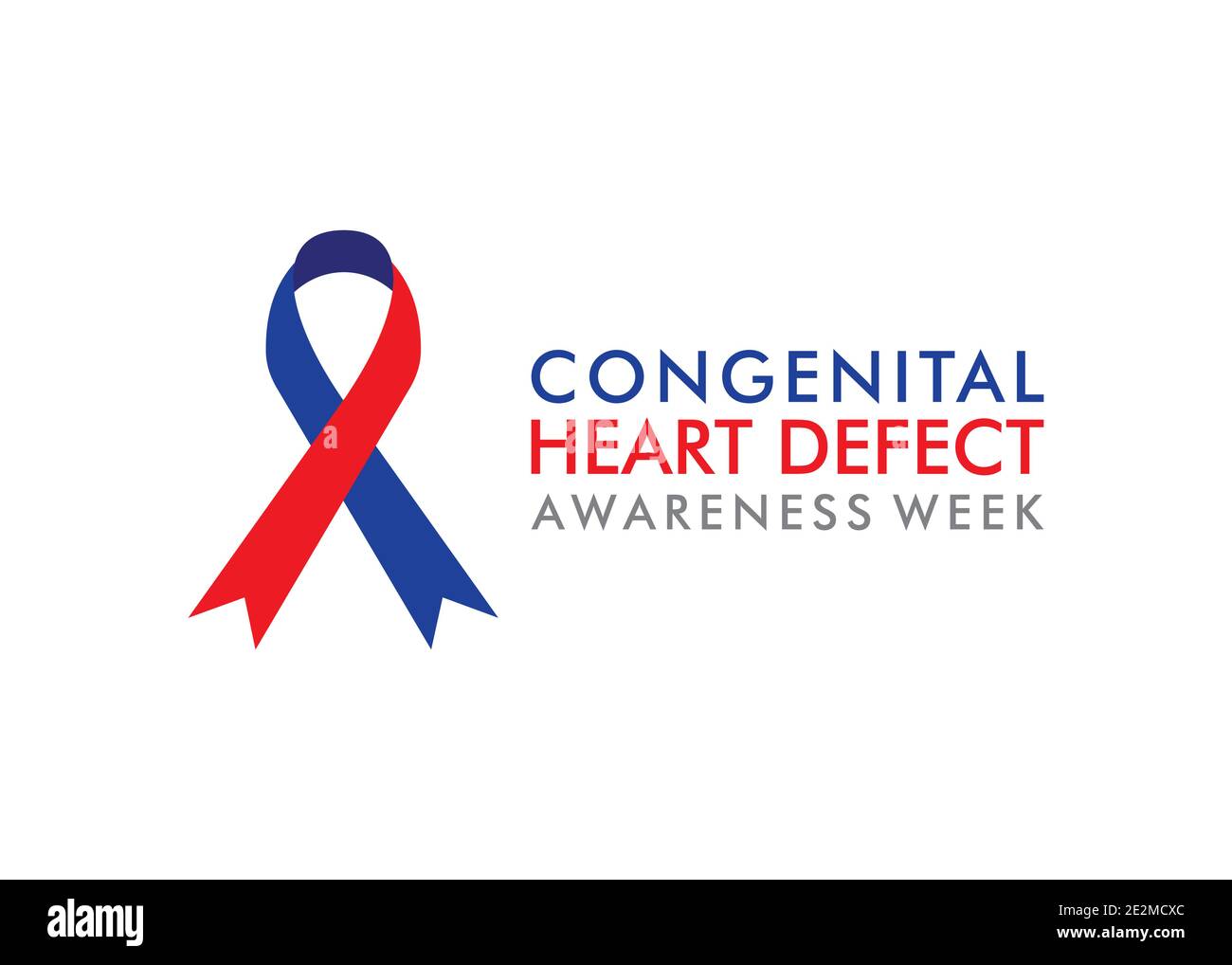 vector illustration of congenital heart defect awareness week design