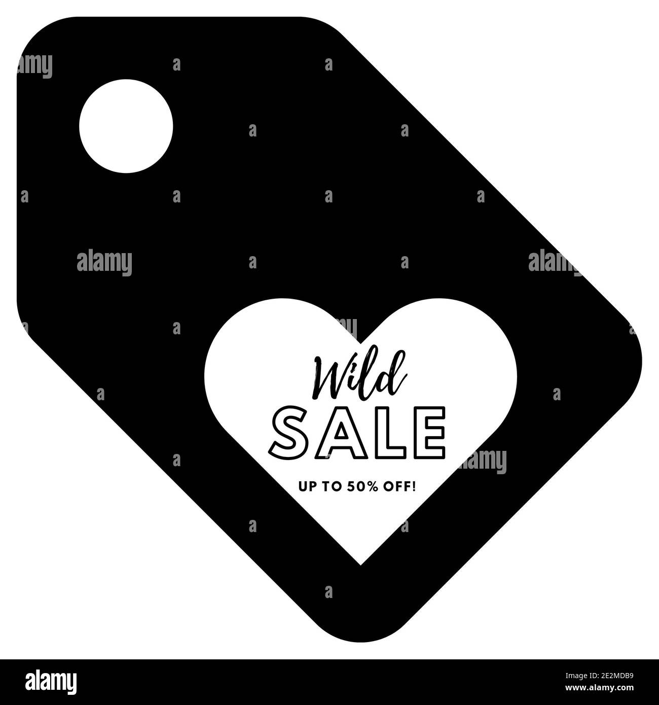 Illustration of the text 'wild sale' for design isolated on a white background Stock Photo