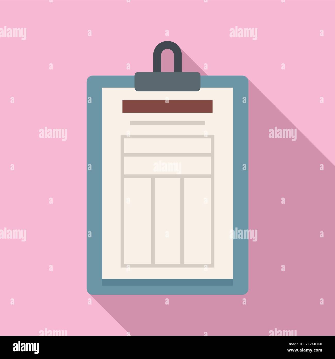 Estimator clipboard icon, flat style Stock Vector