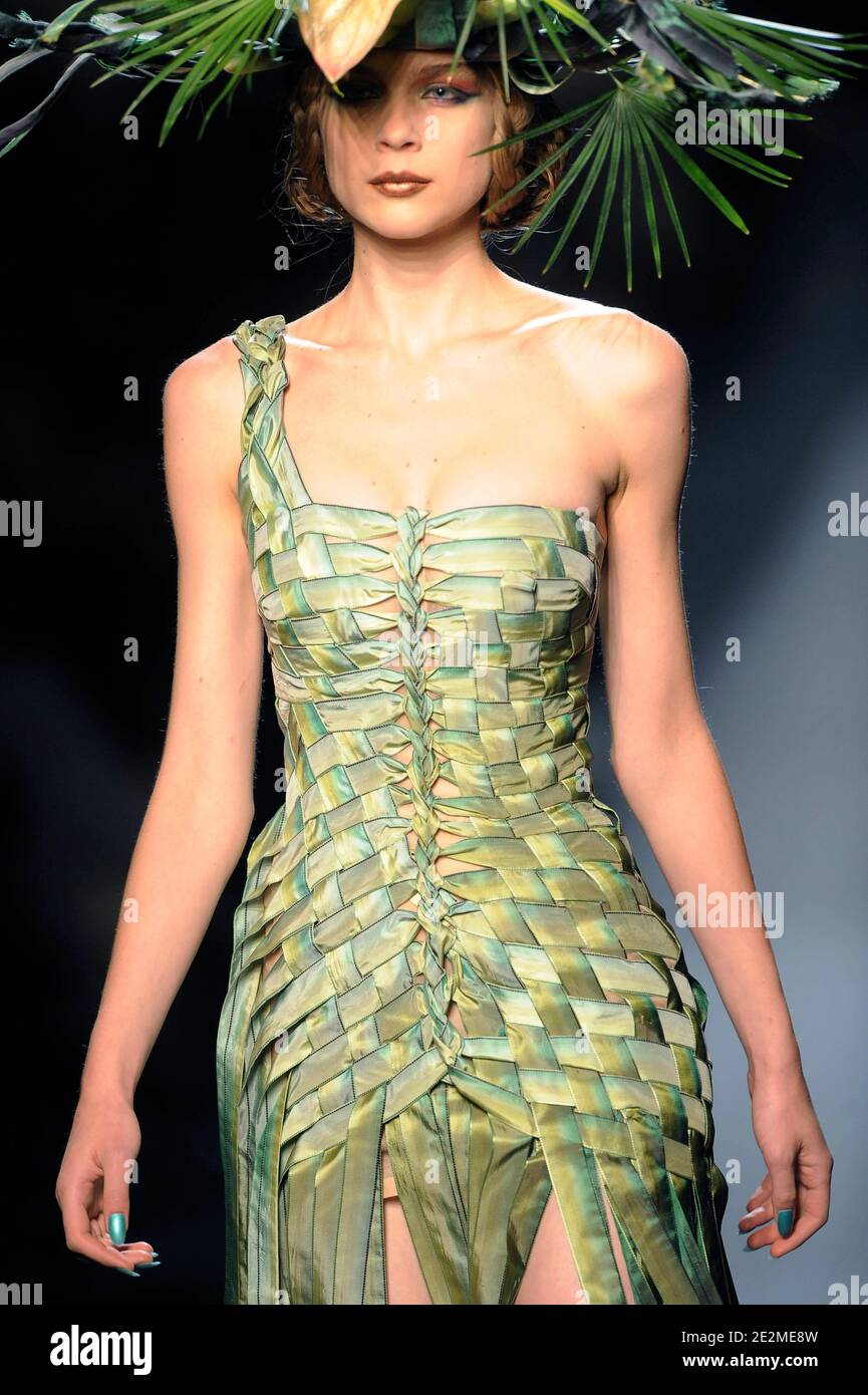 A model displays a creation by French designer Jean-Paul Gaultier for his  Spring Summer 2010