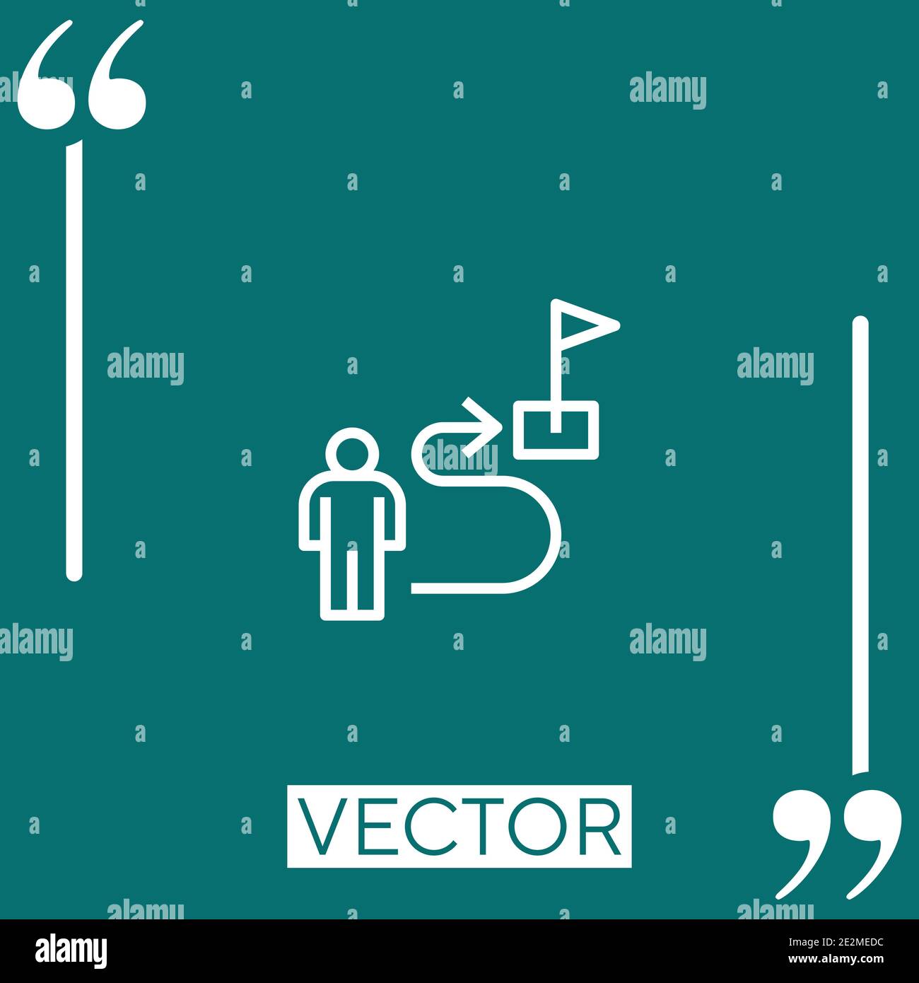 purpose vector icon Linear icon. Editable stroke line Stock Vector ...