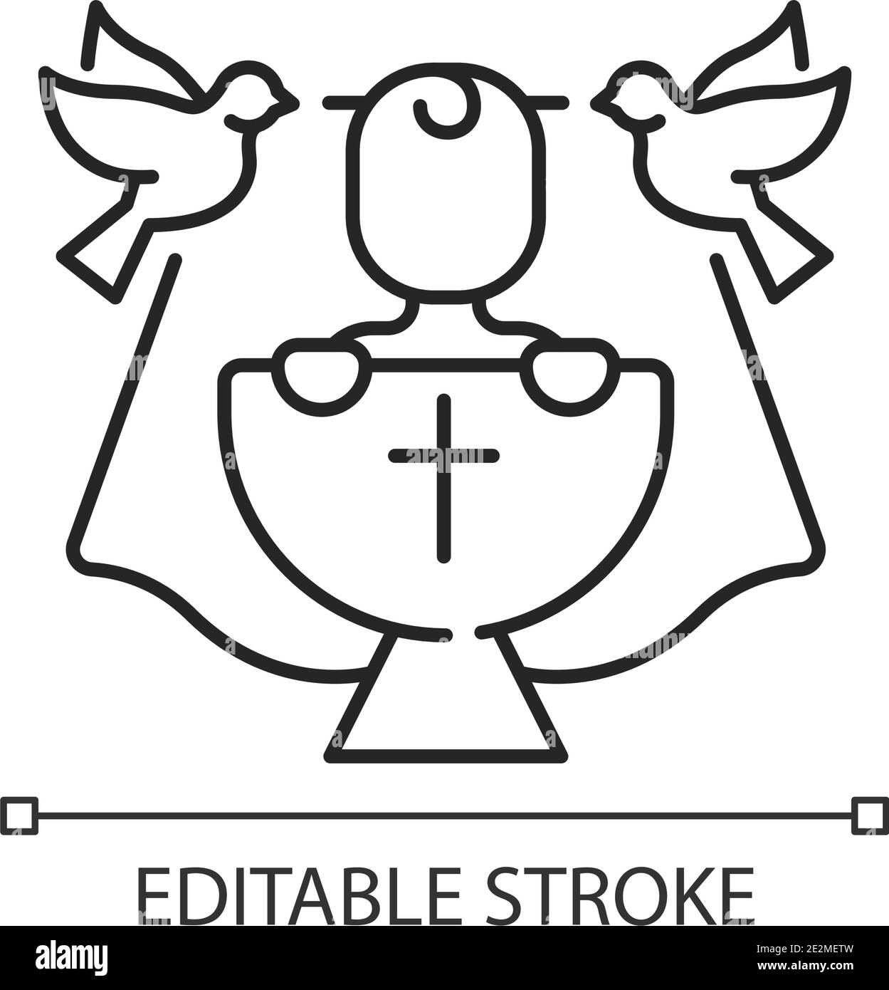 Christening linear icon Stock Vector Image & Art Alamy