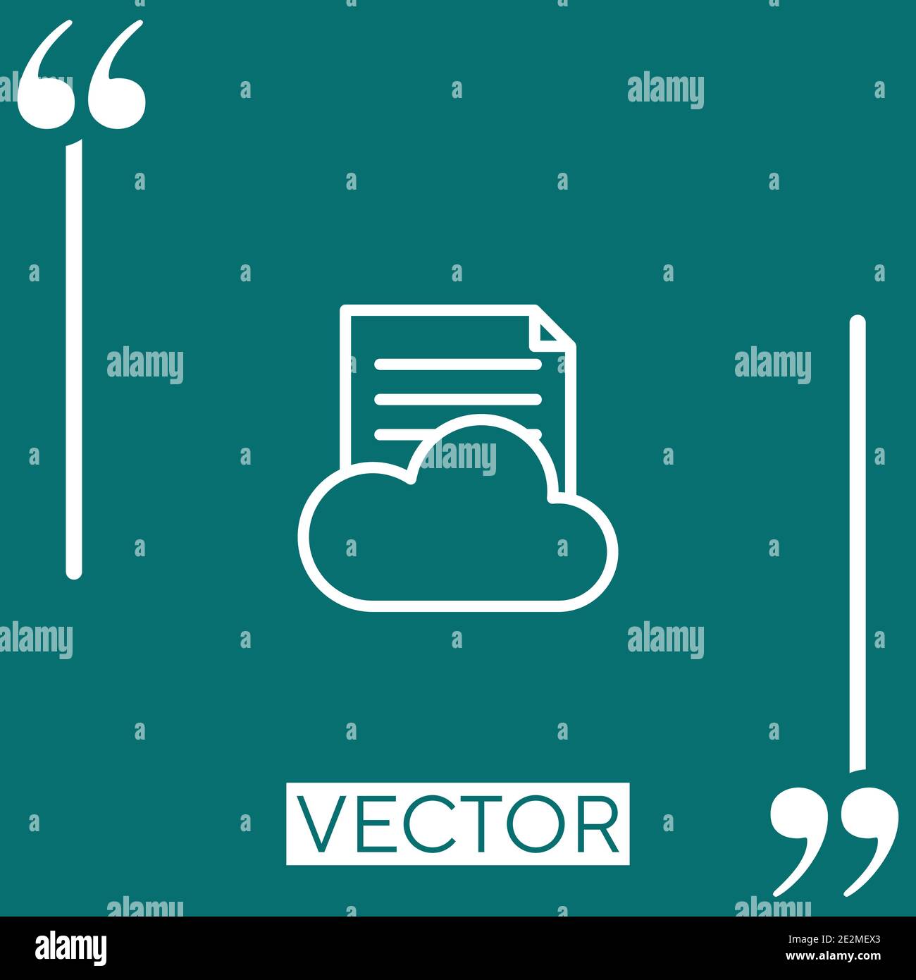 cloud data Linear icon. Editable stroke line Stock Vector