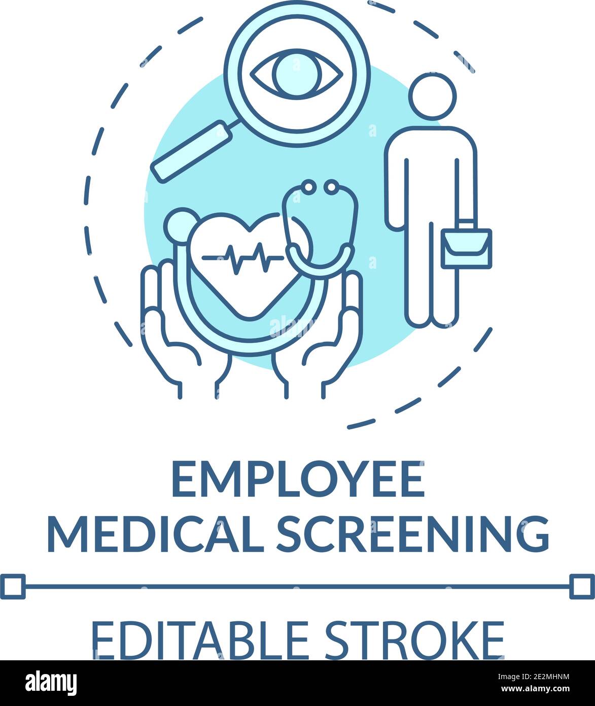 Employee medical screening concept icon Stock Vector Image & Art - Alamy
