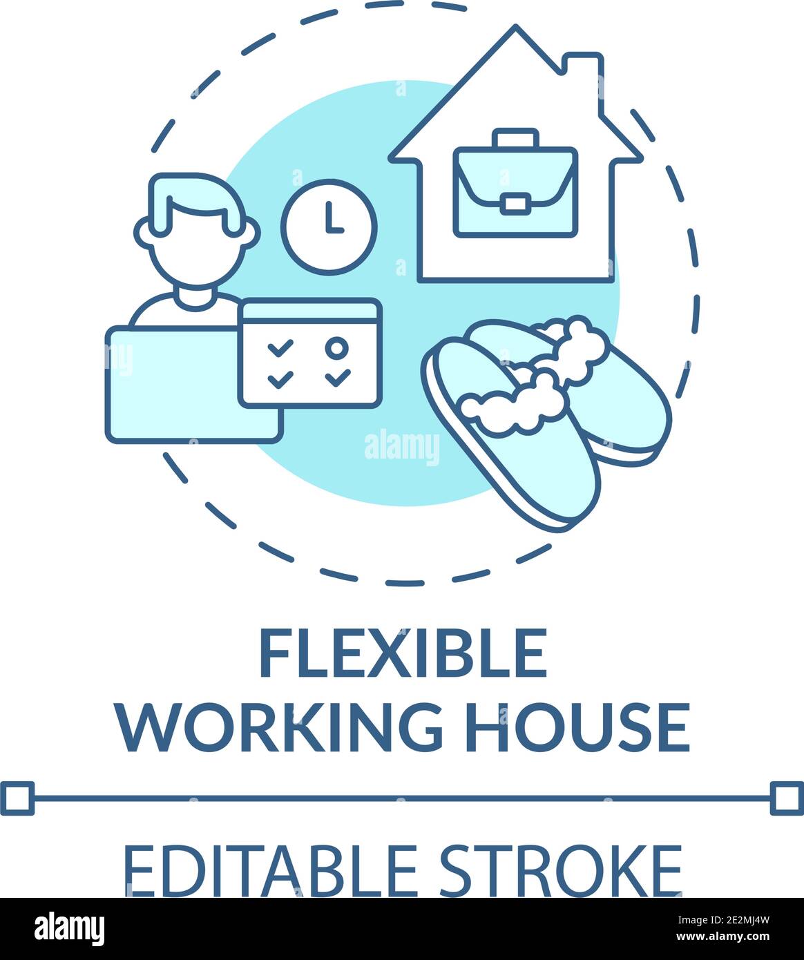 Flexible working house concept icon Stock Vector Image & Art - Alamy